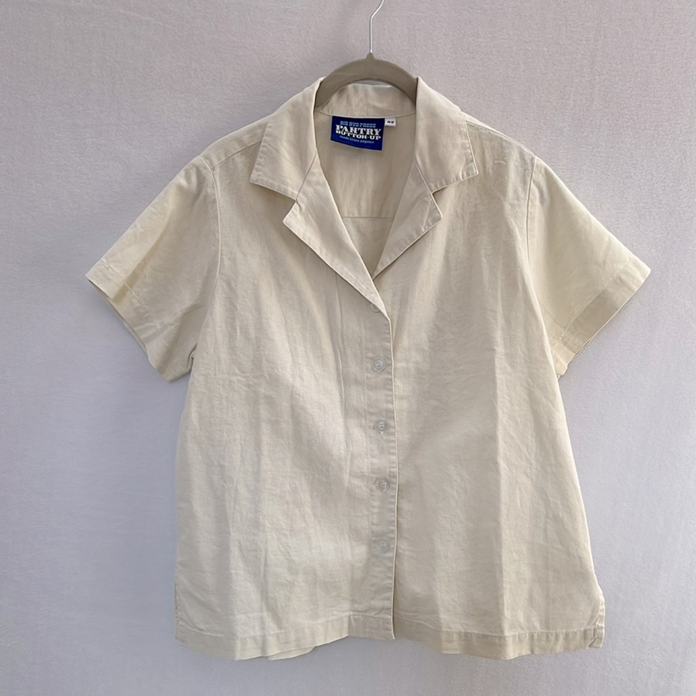 Big Bud Press Pantry Button up in Vintage Tee White XS - NWOT